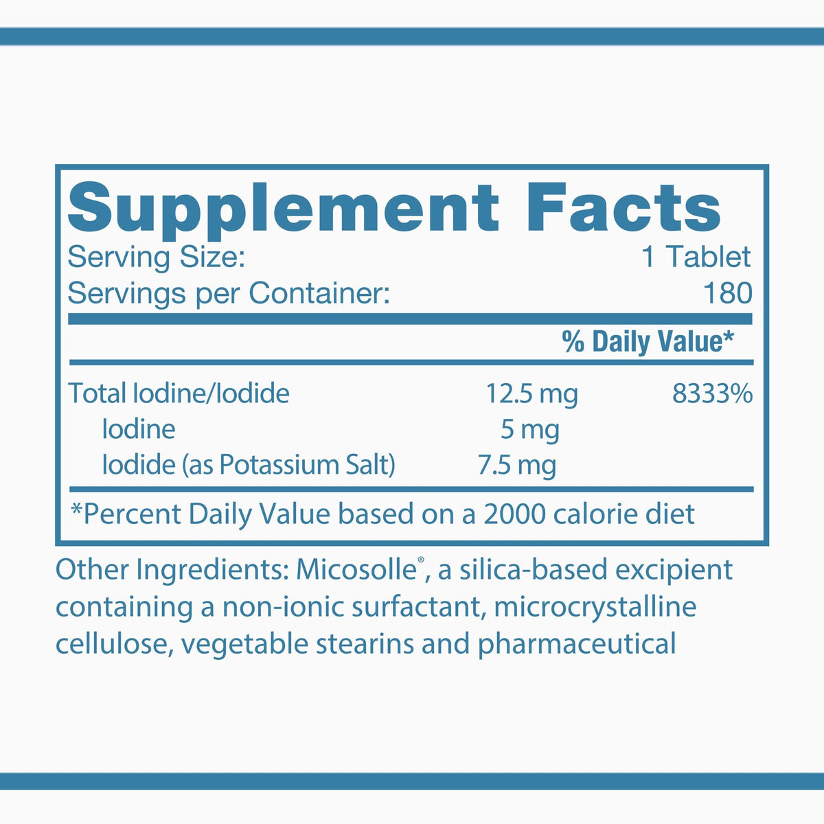 Iodoral 12.5 mg High Potency Iodine Nutritional 180 Tab