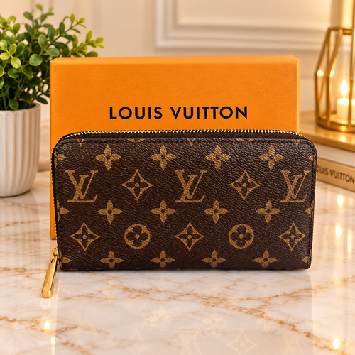 Louis Vuitton Monogram Canvas Zippy Zip Around Long Wallet Brown