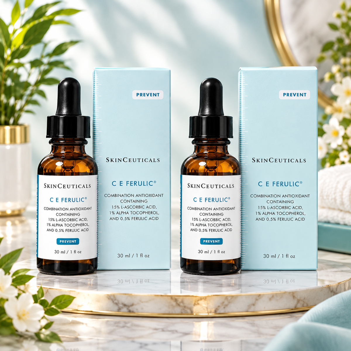 SkinCeuticals C E Ferulic With 15% L-ascorbic Acid Serum - 1 fl oz 2 Pack