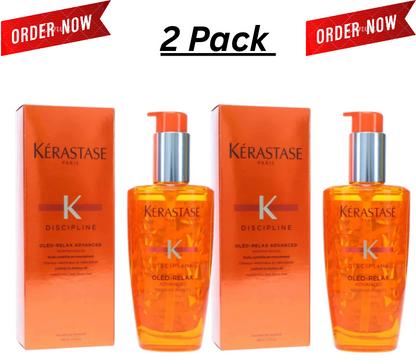Kérastase Discipline Oléo-Relax Advanced Hair Oil 100ml 3.4 fl oz 2 Pack