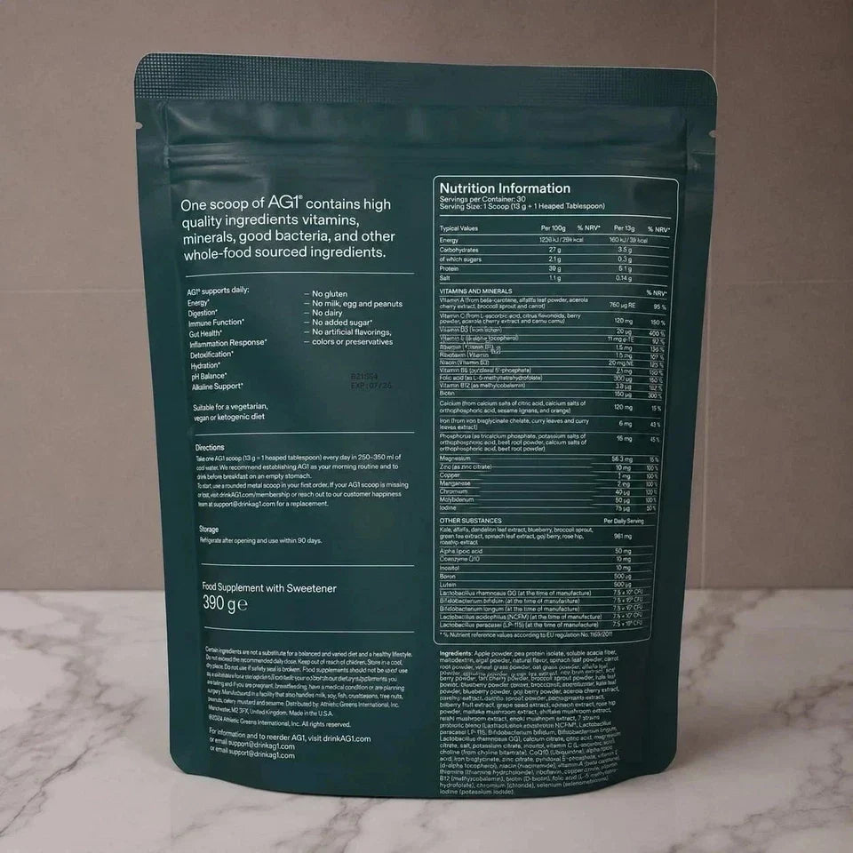 AG1 Athletic Greens Daily Foundational Nutrition 30