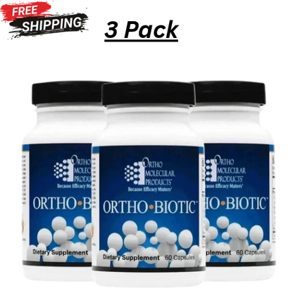 pack of 3 ORTHO BIOTIC 60 CAPSULES Digestive & Gut Wellness Support