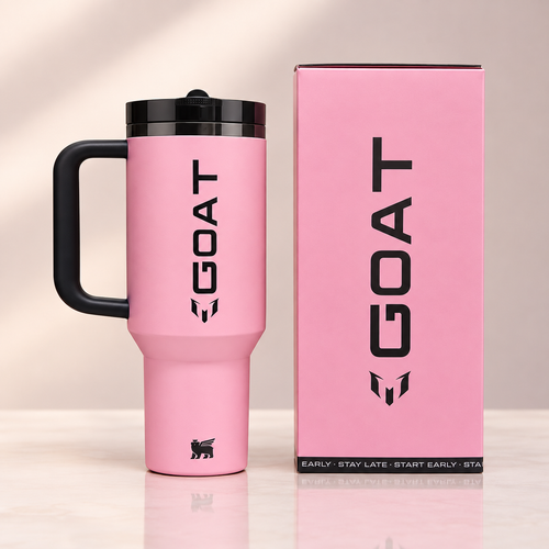 Stanley x Messi GOAT Pink 40oz Tumbler Quencher ProTour Flip Straw Limited
