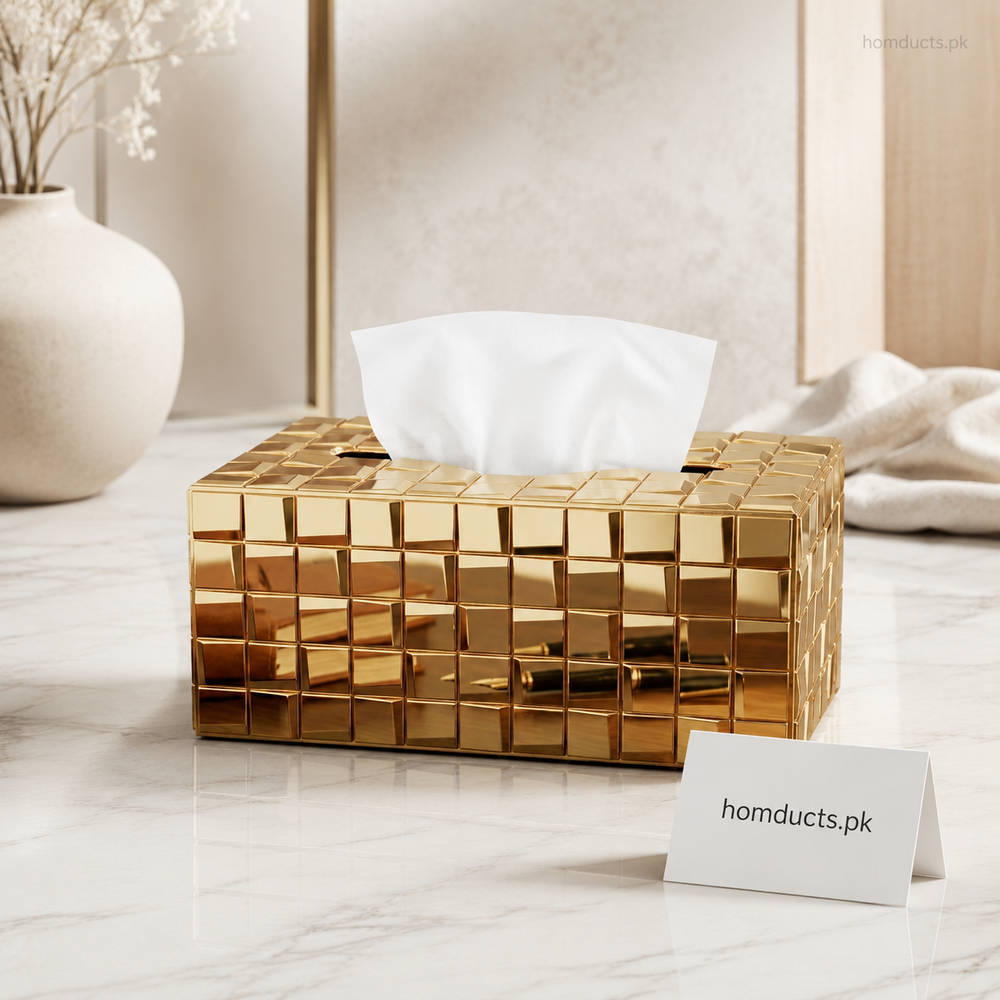 Decorative Mirror Mosaic Tissue Box Cover