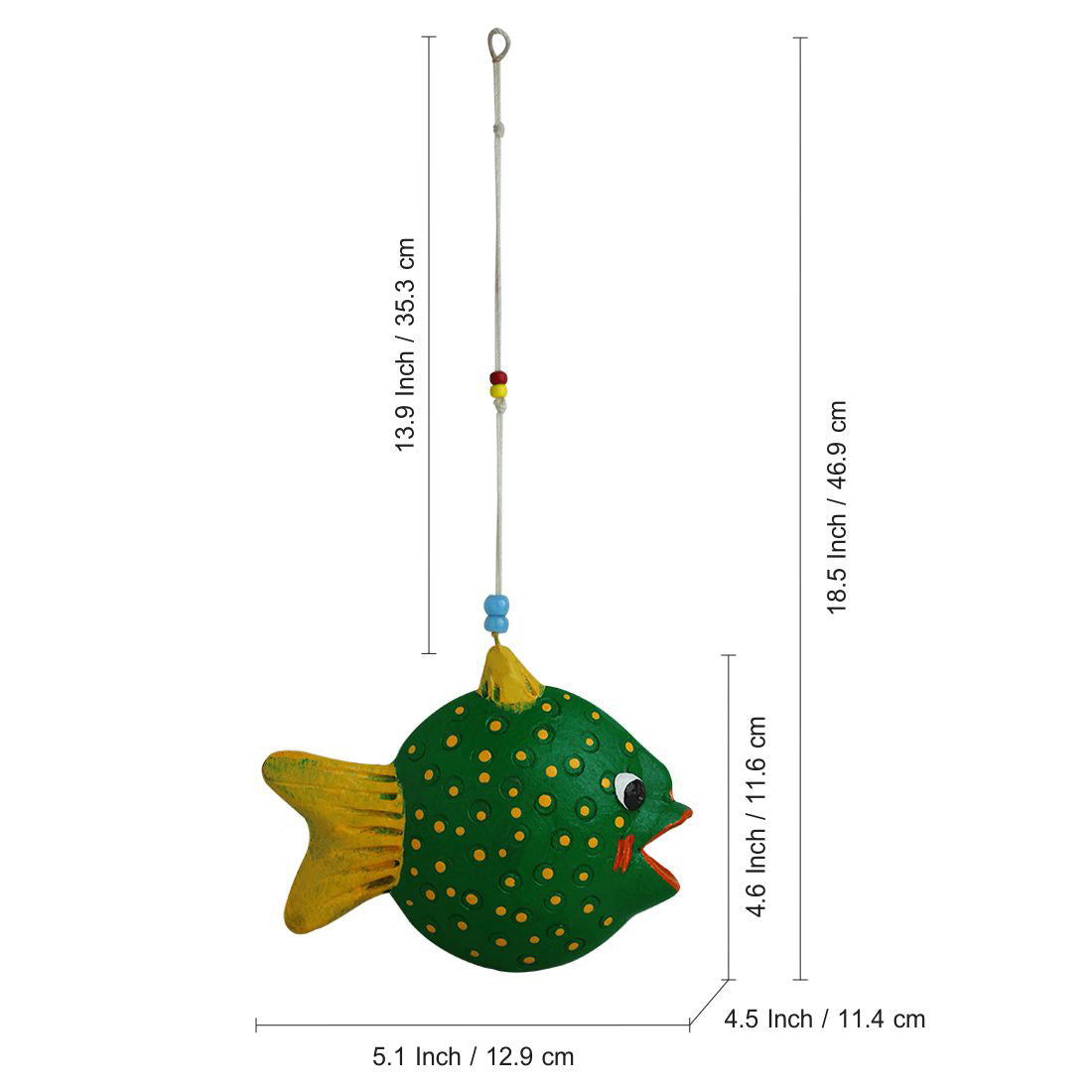 'Happy Fish' Handmade Garden Decorative Hanging In Terracotta (Set of 2)
