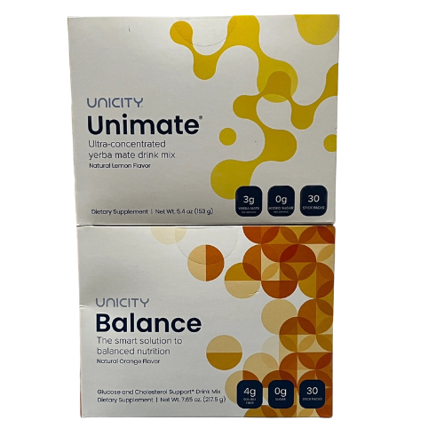 Combo-Unicity Unimate LEMON and Unicity Balance Natural Orange Flavor