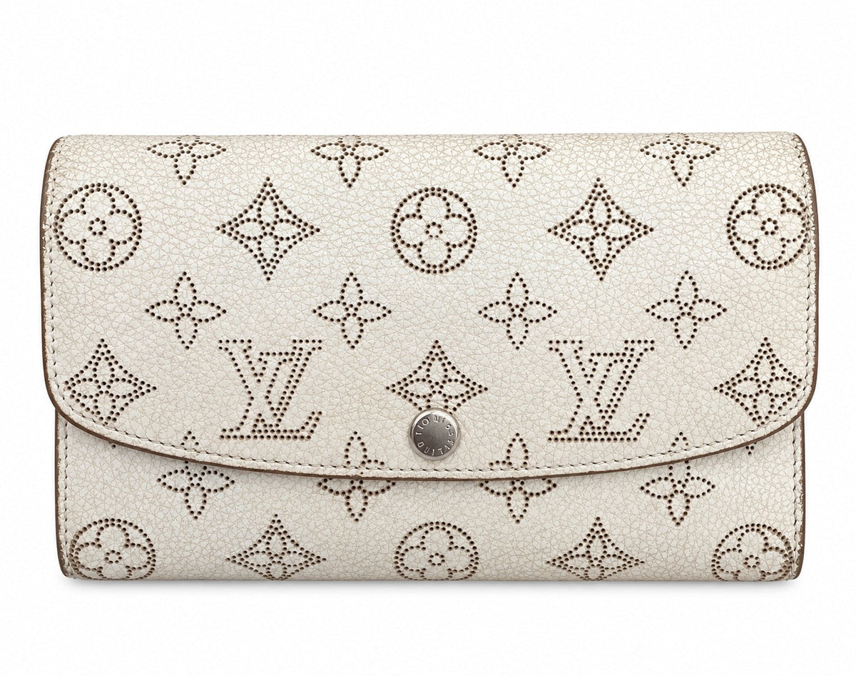 Louis Vuitton Mahina Portefeuille Iris Leather Bifold Long Wallet