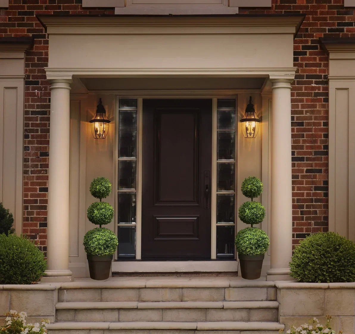 Adjustable Triple Artificial Boxwood Topiary