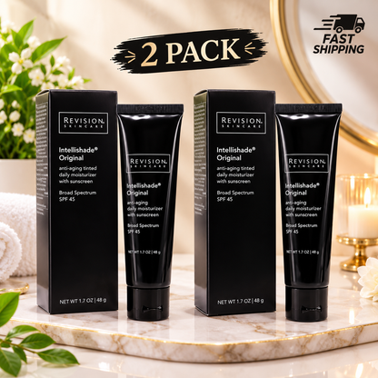 2 New Revision Skincare Intellishade Original Tinted Moisturizer SPF 45, 1.7 oz