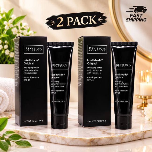 2 New Revision Skincare Intellishade Original Tinted Moisturizer SPF 45, 1.7 oz
