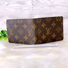 LOUIS VUITTON LV Brown Monogram Leather Multiple Bifold Mens Wallet
