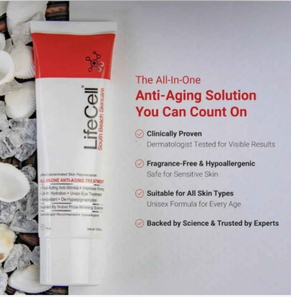 South Beach All-In-One Anti-Aging Treatment, 2.54oz – Firming & Hydrating Care