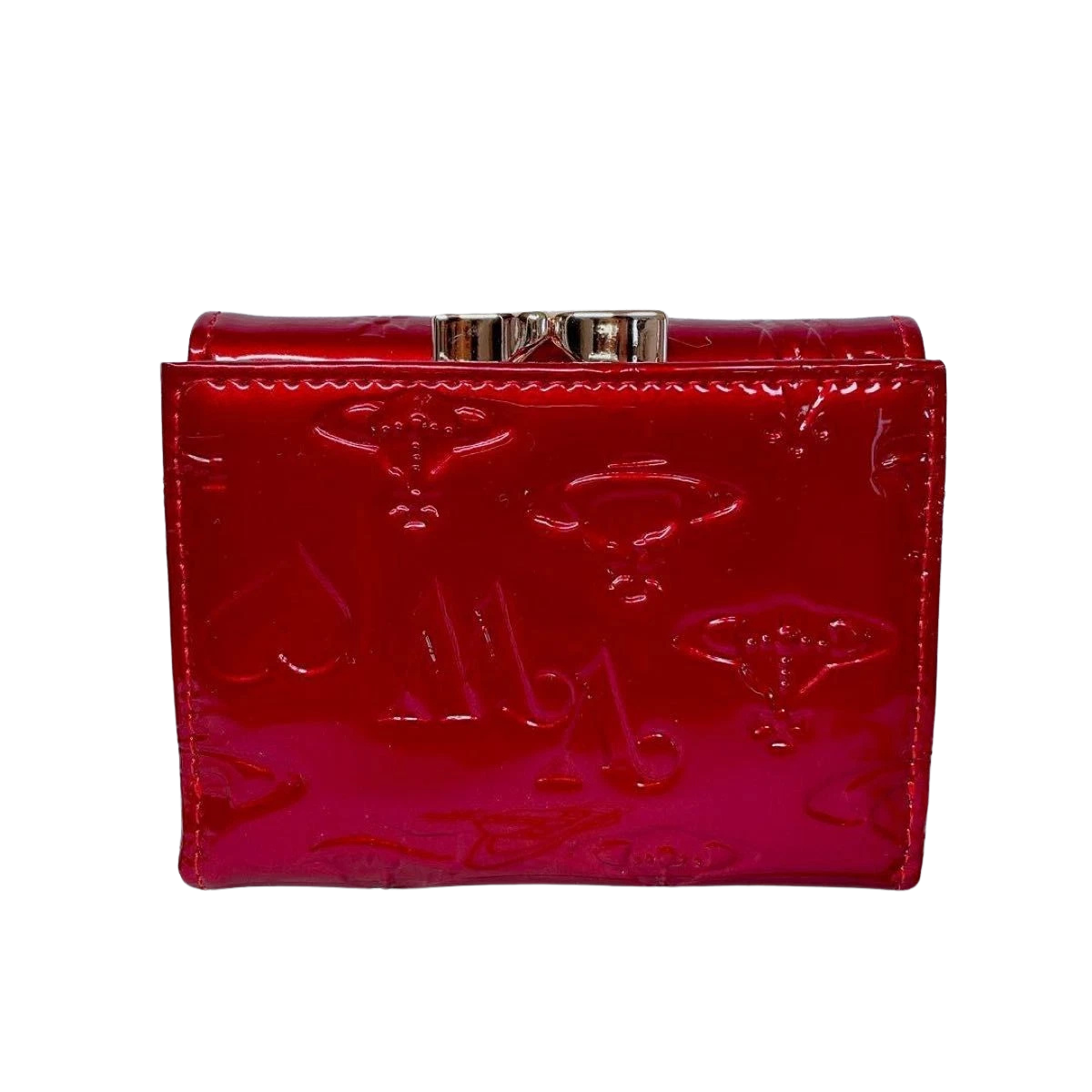 Vivienne Westwood Gamaguchi Trifold Wallet Color Red orb Enamel