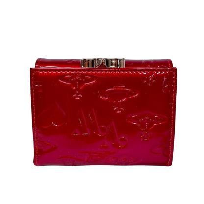 Vivienne Westwood Gamaguchi Trifold Wallet Color Red orb Enamel