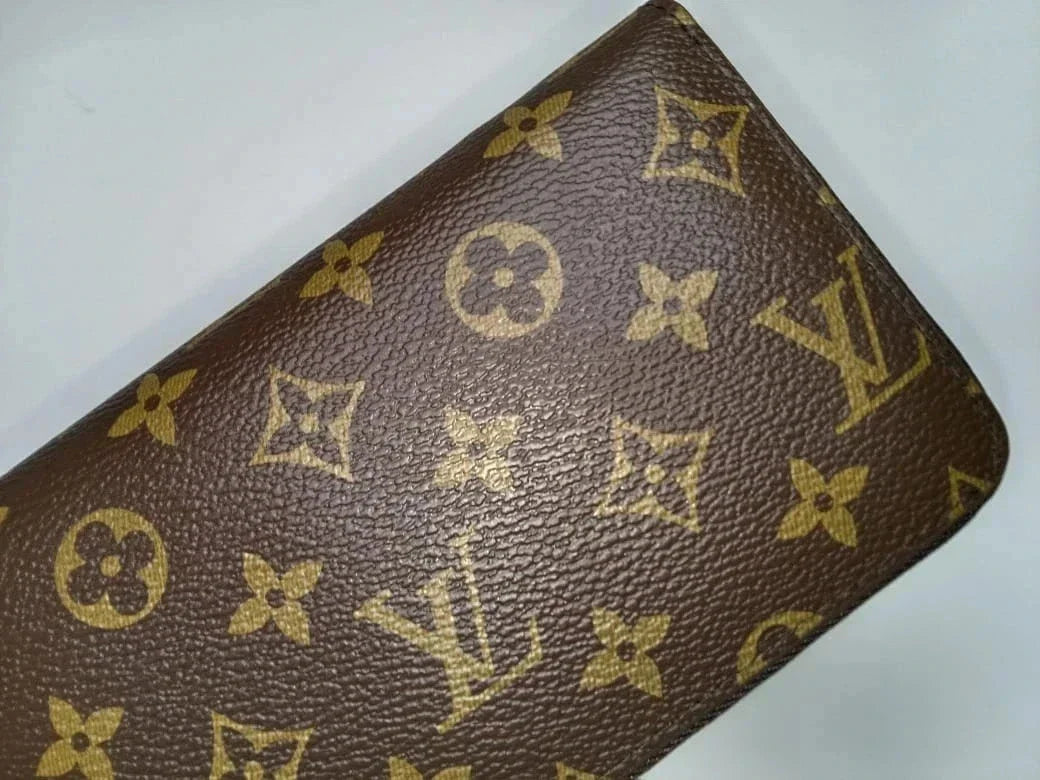 Louis Vuitton Monogram Canvas Zippy Zip Around Long Wallet Brown