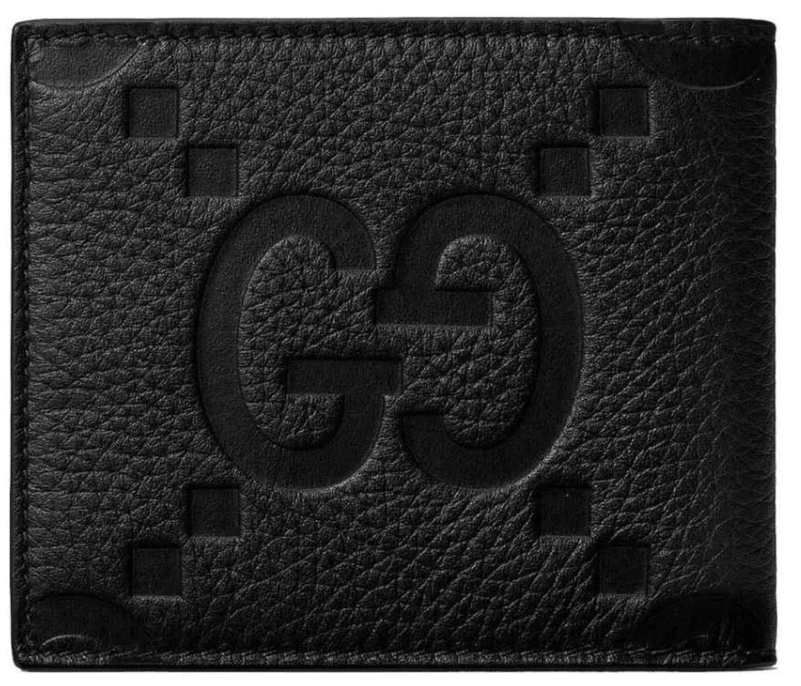GUCCI Jumbo GG Bifold Wallet Leather Black