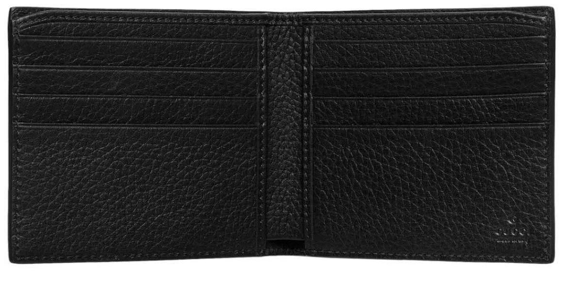 GUCCI Jumbo GG Bifold Wallet Leather Black