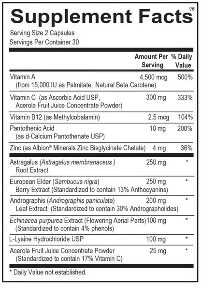 Viracid Immune Support Capsules 60 Count Dietary Supplement